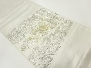 アンティーク　草花模様刺繍袋帯（材料）